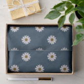 コテージコアホワイトダイズオンネイビーバックグラウンド 薄葉紙 (ギフト)