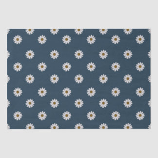 コテージコアホワイトダイズオンネイビーバックグラウンド 薄葉紙