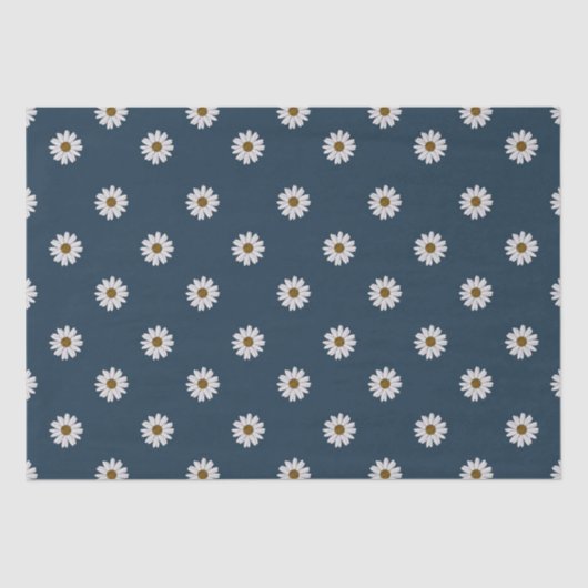 コテージコアホワイトダイズオンネイビーバックグラウンド 薄葉紙 (正面)