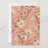 コテージコアボホテラコッタワイルドフラワーベビーシャワー 招待状 (裏面)