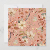 コテージコアボホテラコッタワイルドフラワーベビーシャワー 招待状 (裏面)