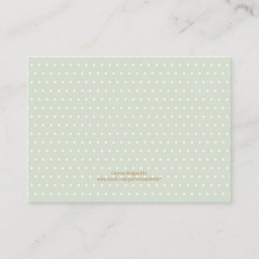 コテージコアボーイクロセスラインブックミントベビーシャワー エンクロージャーカード (裏面)