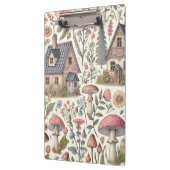 コテージコアマッシュルームとフローラルパターン クリップボード (左)