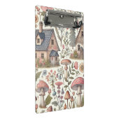 コテージコアマッシュルームとフローラルパターン ミニクリップボード (アングル)