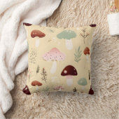 コテージコアマッシュルームとフローラ枕 クッション (ブランケット)