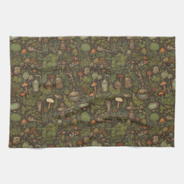 コテージコアマッシュルームキッチンタオル キッチンタオル