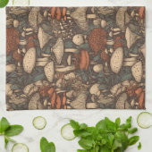 コテージコアマッシュルームキッチンタオル キッチンタオル (折り畳み)