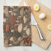 コテージコアマッシュルームキッチンタオル キッチンタオル (四つ折り)