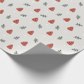 コテージコアマッシュルームパターンギフト ラッピングペーパー (角)