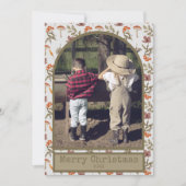 コテージコアマッシュルームボタニカル写真クリスマス シーズンカード (正面)