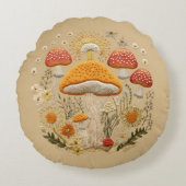 コテージコアマッシュルームラウンドピロー ラウンドクッション (正面)