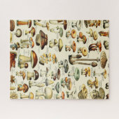 コテージコアマッシュルームヴィンテージ自然主義者 ジグソーパズル (横)