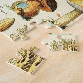 コテージコアマッシュルームヴィンテージ自然主義者 ジグソーパズル (側面)