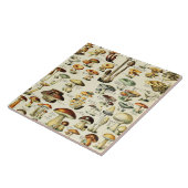 コテージコアマッシュルームヴィンテージ自然主義者 タイル (側面)