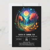 コテージコアミスティックブラッシュウッド誕生日 招待状 (正面)