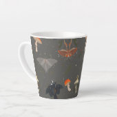 コテージコアモスバタフライパターンラテマグ カフェラテマグ (左アングル)