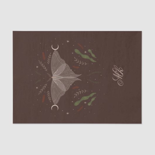 コテージコアモスパーソナライズされた装飾用クッション 薄葉紙 (正面)