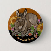 コテージコアユニコーンドンキーワンオブア親切なボタン 缶バッジ (正面)