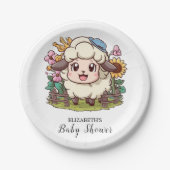 コテージコアラブリーシープベビーシャワー ペーパープレート (正面)