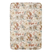 コテージコアワイルドフラワーウォータカラーヴィンテージパターン バスマット (正面縦)