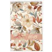 コテージコアワイルドフラワーウォーターカラーアートカレンダー カレンダー (カバー)