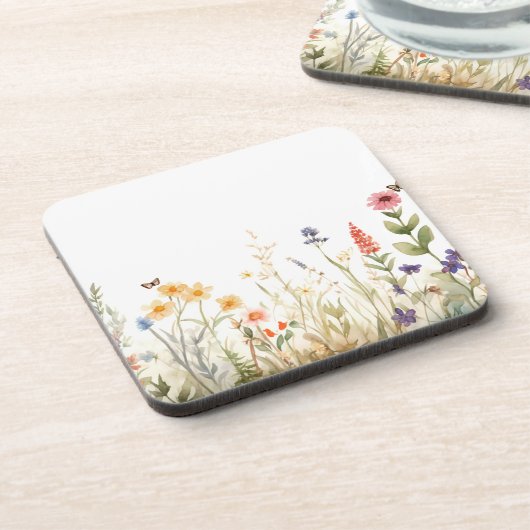 コテージコアワイルドフラワーコースターヴィンテージフローラ コースター (左側)