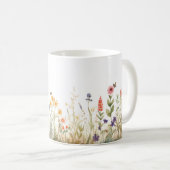 コテージコアワイルドフラワーコースターヴィンテージフローラ コーヒーマグカップ (正面右)