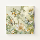 コテージコアワイルドフラワーズイン開花自然 ノートブック (裏面)