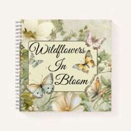コテージコアワイルドフラワーズイン開花自然 ノートブック