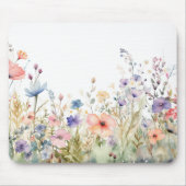 コテージコアワイルドフラワーデスクマットフローラ マウスパッド (正面)