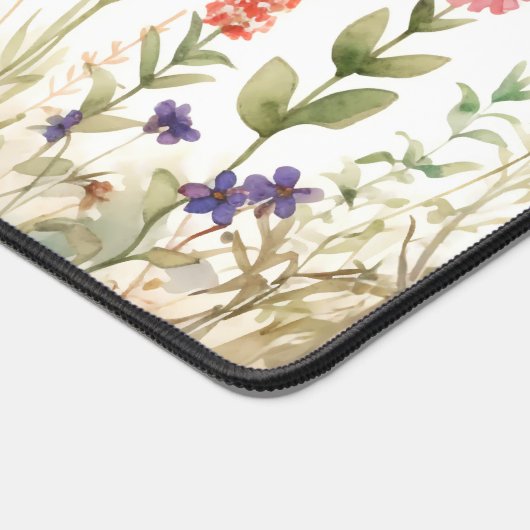 コテージコアワイルドフラワーデスクマットヴィンテージフローラ デスクマット (コーナー)
