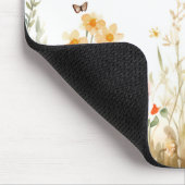 コテージコアワイルドフラワーデスクマットヴィンテージフローラ マウスパッド (コーナー)