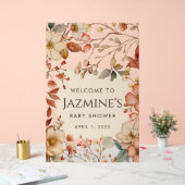 コテージコアワイルドフラワーベビーシャワーウェルカム アクリルサイン (ウェディング)
