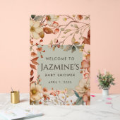 コテージコアワイルドフラワーベビーシャワーウェルカム アクリルサイン (ウェディング)