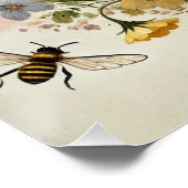 「コテージコアワイルドフラワーリースパーソナライズされた」 ポスター (コーナー)