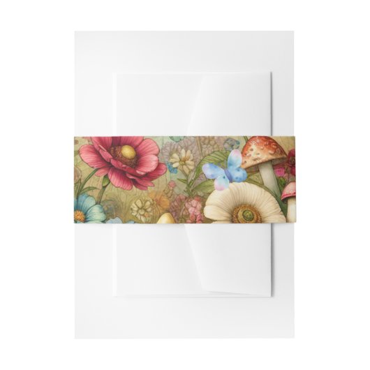 コテージコアヴィンテージウェディング 招待状ベリーバンド (正面例)