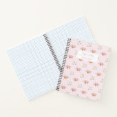 コテージコアヴィンテージピンクフローラモノグラム名 ノートブック (内部)