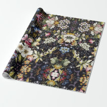 コテージコアヴィンテージフローラホワイトボタニックフラワー