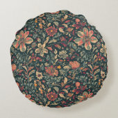 コテージコアヴィンテージフローラ枕 ラウンドクッション (裏面)