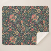 コテージコアヴィンテージフローラ シェルパブランケット (正面(横))