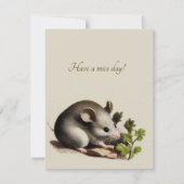 コテージコアヴィンテージマウスバレンタインズカード シーズンカード (正面)