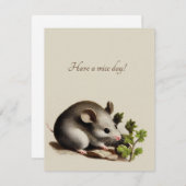 コテージコアヴィンテージマウスバレンタインズカード シーズンカード (正面/裏面)