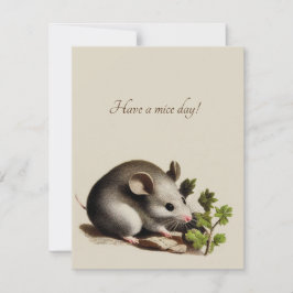 コテージコアヴィンテージマウスバレンタインズカード シーズンカード