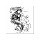 コテージコアヴィンテージマーメイドガールラバースタンプ ラバースタンプ (インプリント)