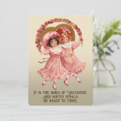 コテージコアヴィンテージレズビアンバレンタインズカード シーズンカード (スタンド正面)