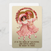 コテージコアヴィンテージレズビアンバレンタインズカード シーズンカード (正面/裏面)