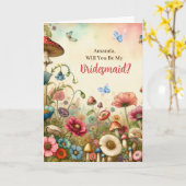 コテージコアヴィンテージ私の花嫁になるの？ カード (黄色い花)