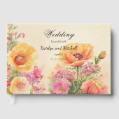 コテージコア春ウォーターカラー ゲストブック (正面)