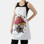 コテージコア柴犬エステティックマッシュルームカワイイ エプロン (インサイチュ)