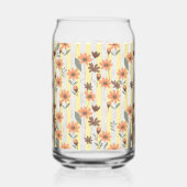 コテージコア秋ストライプフローラカスタムモノグラム ガラス缶 (裏面)